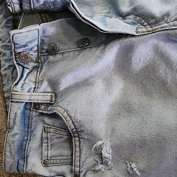 90's Boyfriend High Waist Button Fly Deconstructed Size 0 - Picture 2 of 12